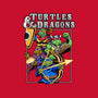 Turtles And Dragons-Womens-Fitted-Tee-Andriu