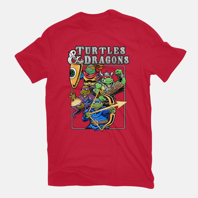 Turtles And Dragons-Womens-Fitted-Tee-Andriu
