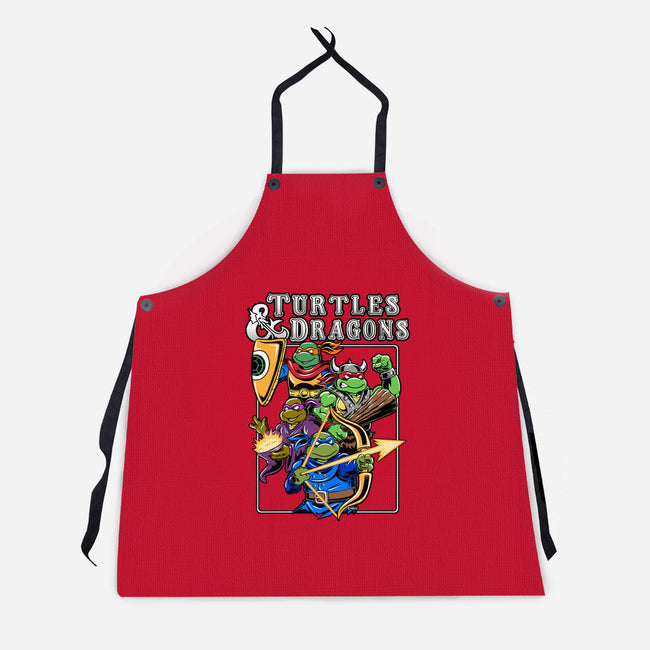 Turtles And Dragons-Unisex-Kitchen-Apron-Andriu