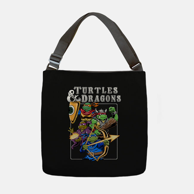 Turtles And Dragons-None-Adjustable Tote-Bag-Andriu