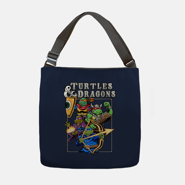 Turtles And Dragons-None-Adjustable Tote-Bag-Andriu
