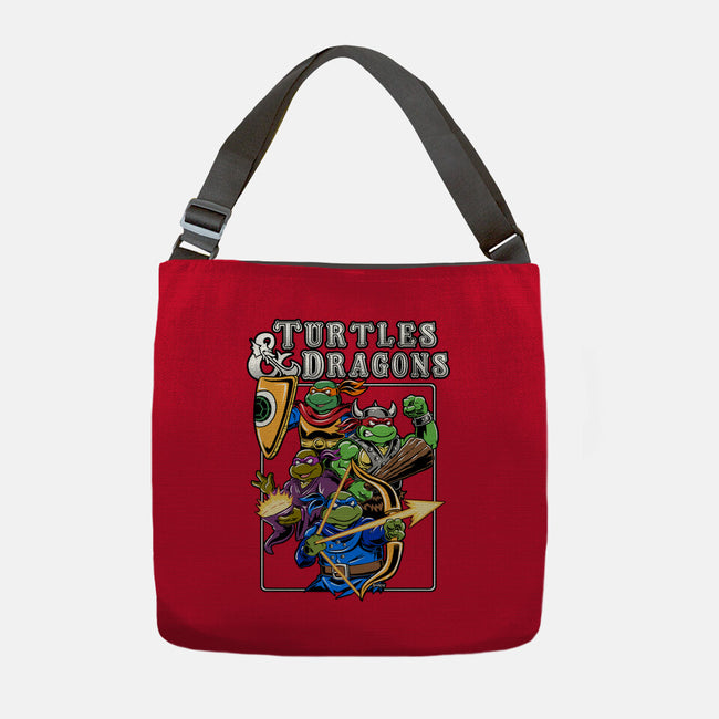 Turtles And Dragons-None-Adjustable Tote-Bag-Andriu
