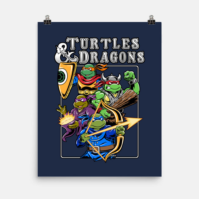 Turtles And Dragons-None-Matte-Poster-Andriu