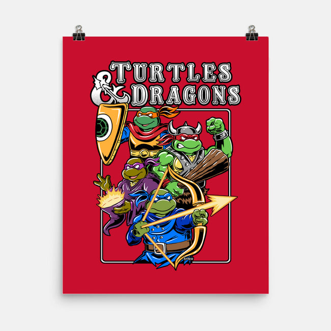 Turtles And Dragons-None-Matte-Poster-Andriu