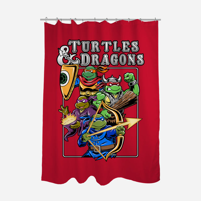 Turtles And Dragons-None-Polyester-Shower Curtain-Andriu