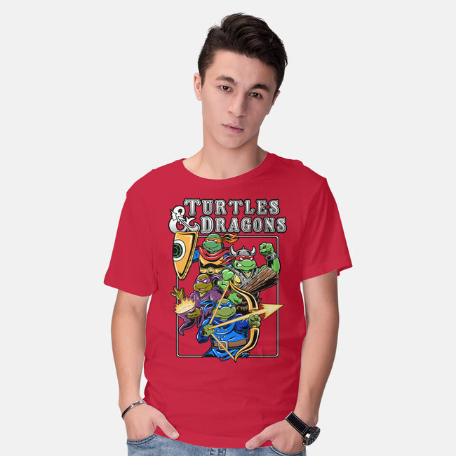 Turtles And Dragons-Mens-Basic-Tee-Andriu