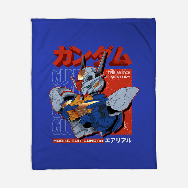 Gundam Aerial-None-Fleece-Blanket-hirolabs