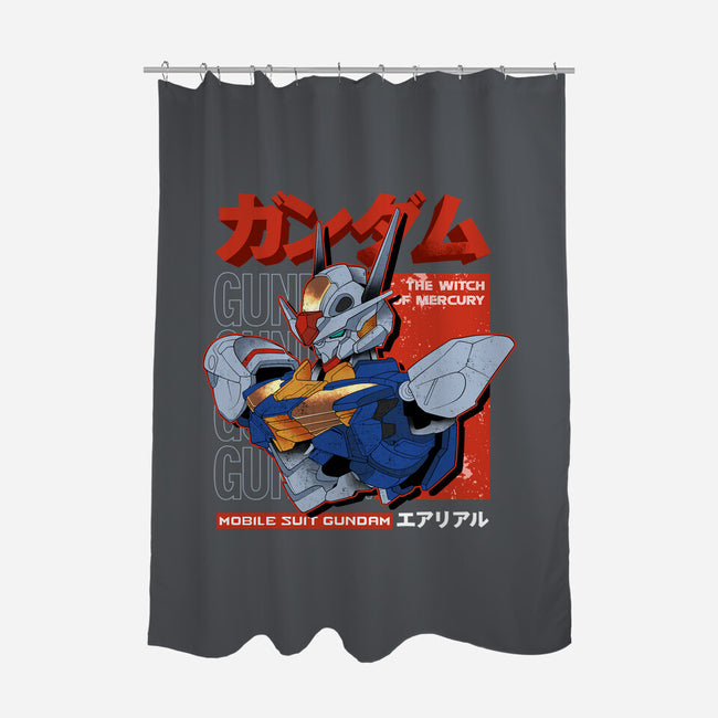 Gundam Aerial-None-Polyester-Shower Curtain-hirolabs