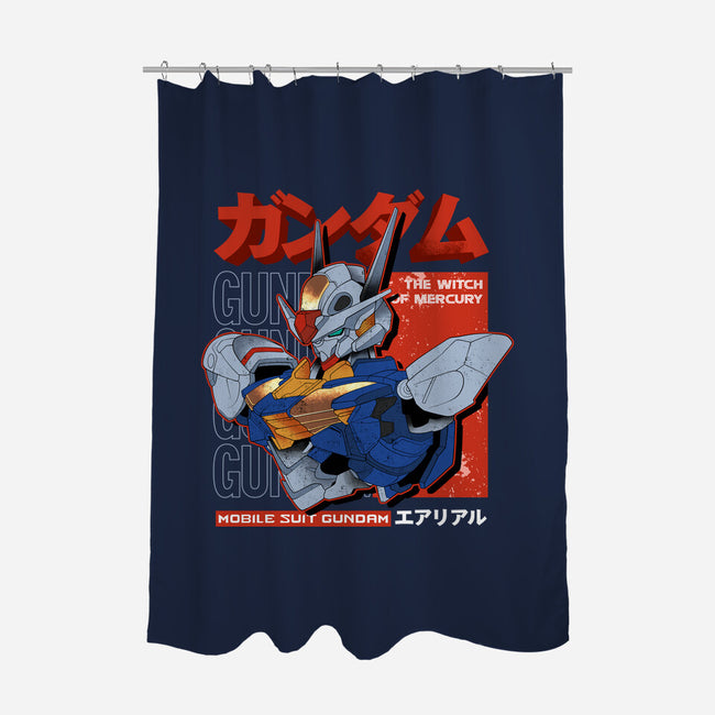 Gundam Aerial-None-Polyester-Shower Curtain-hirolabs