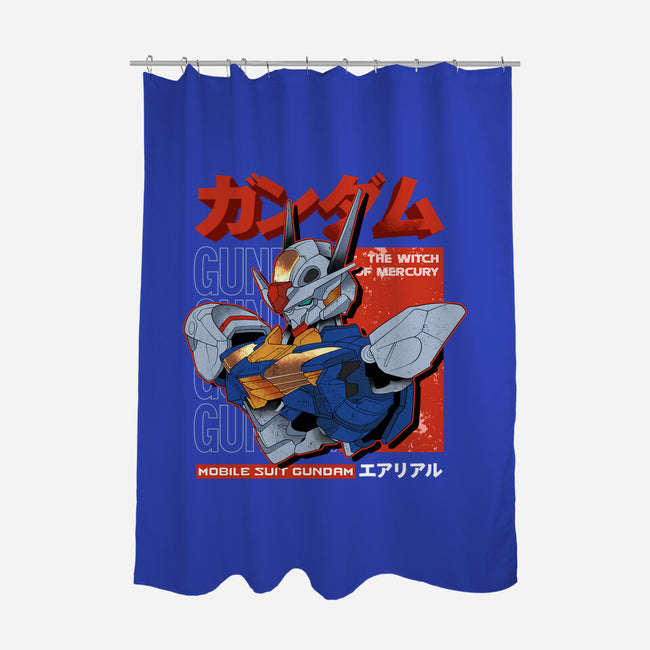 Gundam Aerial-None-Polyester-Shower Curtain-hirolabs