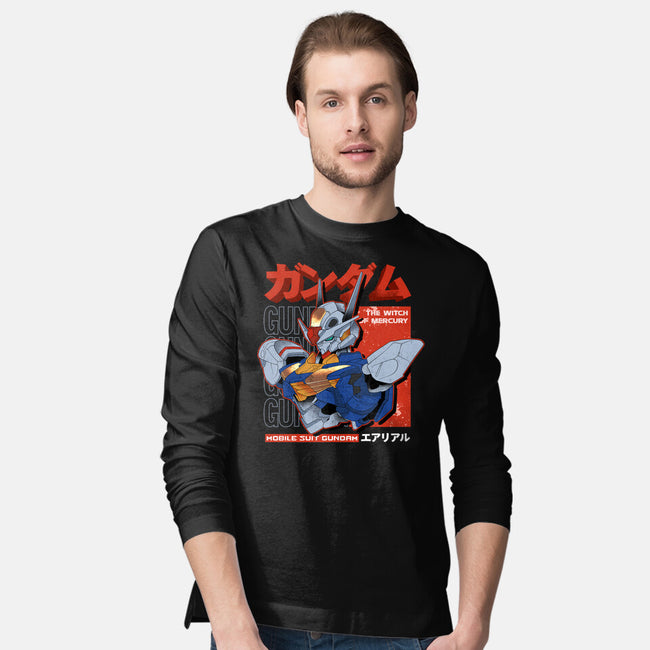 Gundam Aerial-Mens-Long Sleeved-Tee-hirolabs