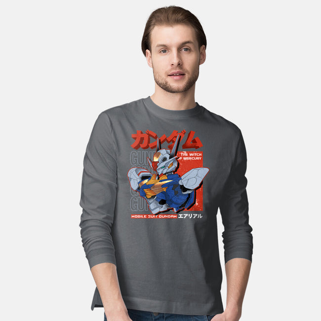 Gundam Aerial-Mens-Long Sleeved-Tee-hirolabs