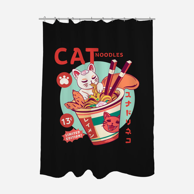 CatNoodles-None-Polyester-Shower Curtain-Conjura Geek