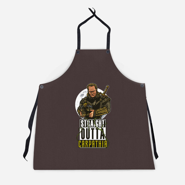 Straight Outta Carpathia-Unisex-Kitchen-Apron-AndreusD