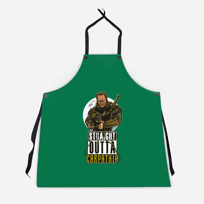 Straight Outta Carpathia-Unisex-Kitchen-Apron-AndreusD