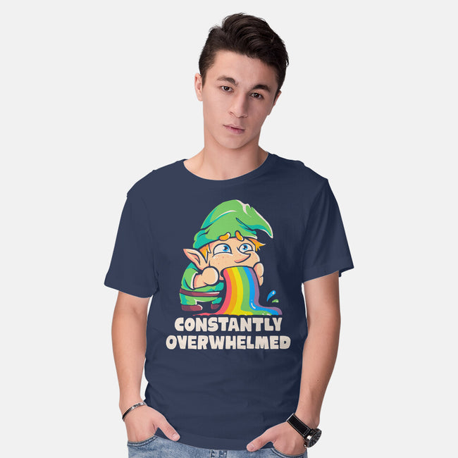Constantly Overwhelmed-Mens-Basic-Tee-eduely