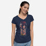 Gnome Jar-Womens-V-Neck-Tee-eduely