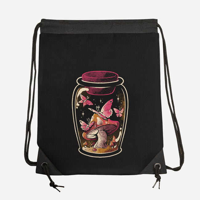 Butterfly Glass-None-Drawstring-Bag-eduely