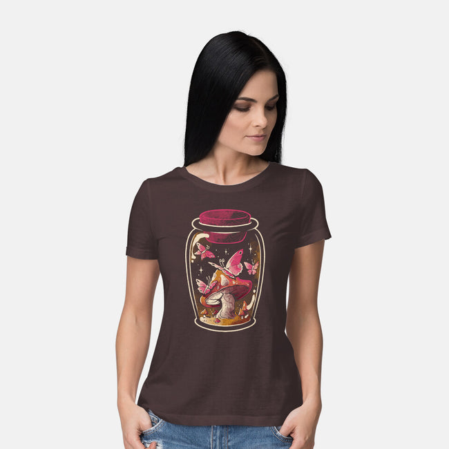 Butterfly Glass-Womens-Basic-Tee-eduely