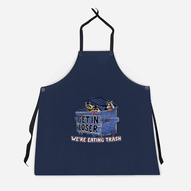 Get In Loser We're Eating Trash-Unisex-Kitchen-Apron-rocketman_art