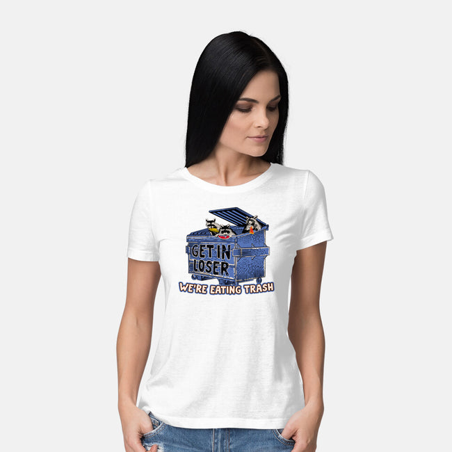 Get In Loser We're Eating Trash-Womens-Basic-Tee-rocketman_art