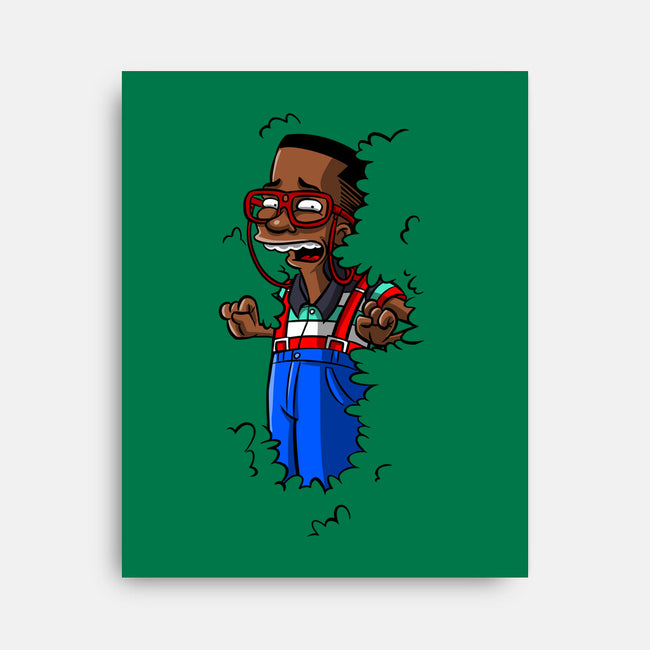 Urkel In The Hedge-None-Stretched-Canvas-zascanauta