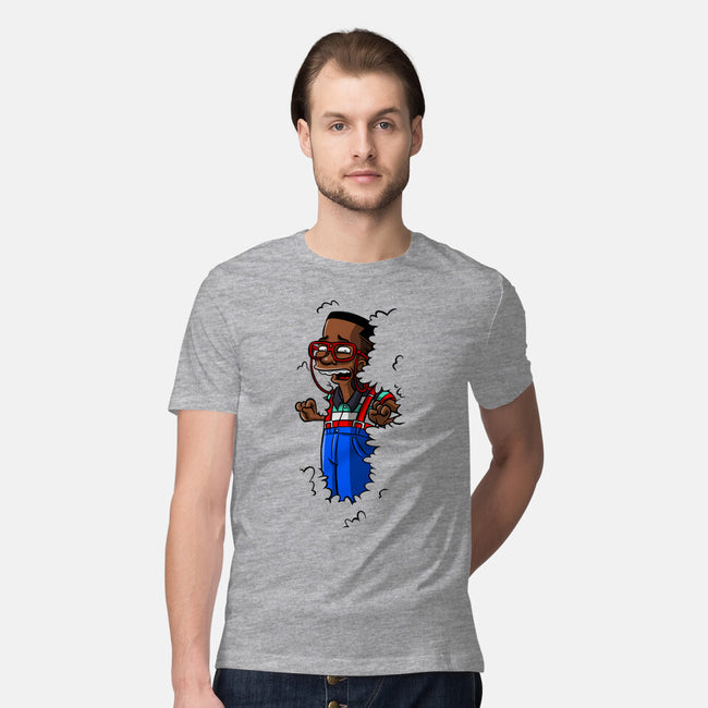 Urkel In The Hedge-Mens-Premium-Tee-zascanauta