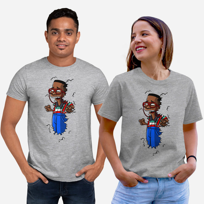 Urkel In The Hedge-Unisex-Basic-Tee-zascanauta