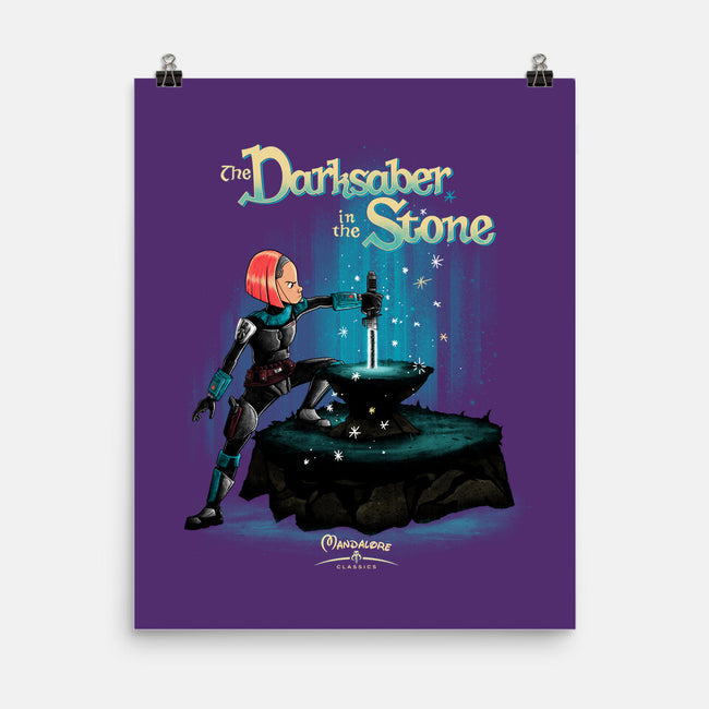 The Darksaber In The Stone-None-Matte-Poster-teesgeex