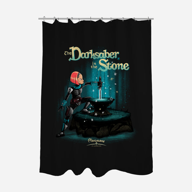 The Darksaber In The Stone-None-Polyester-Shower Curtain-teesgeex