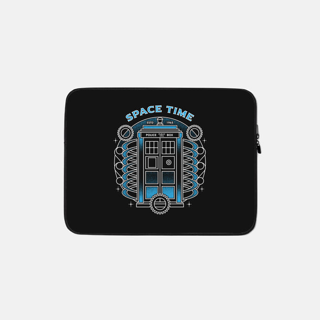 Blue Phone Box-None-Zippered-Laptop Sleeve-Logozaste