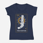 The Hunter Tarot Card-Womens-V-Neck-Tee-Logozaste