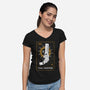 The Hunter Tarot Card-Womens-V-Neck-Tee-Logozaste