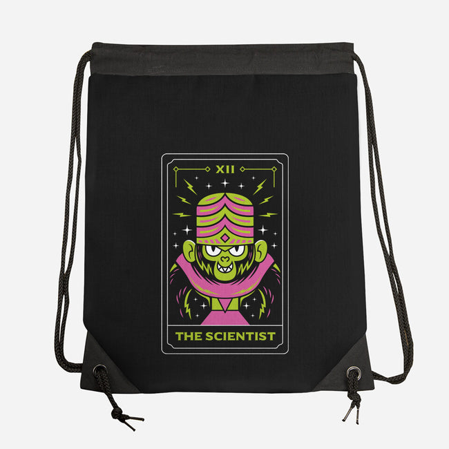 Scientist Monkey Tarot-None-Drawstring-Bag-Logozaste