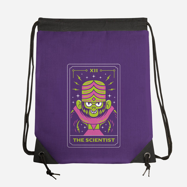 Scientist Monkey Tarot-None-Drawstring-Bag-Logozaste