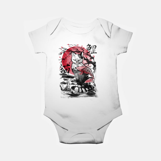 Japanese Cat Print-Baby-Basic-Onesie-fanfabio