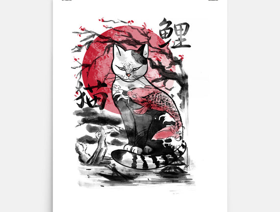 Japanese Cat Print