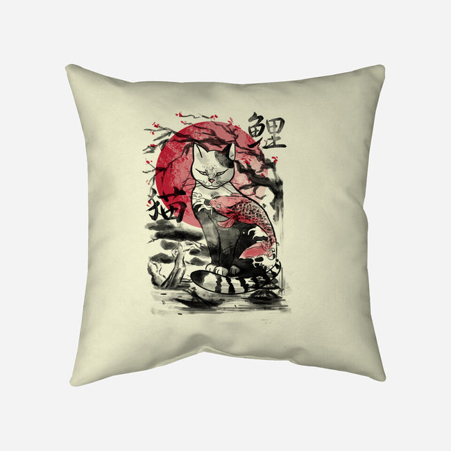Japanese Cat Print-None-Removable Cover w Insert-Throw Pillow-fanfabio