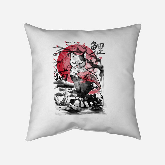 Japanese Cat Print-None-Removable Cover w Insert-Throw Pillow-fanfabio