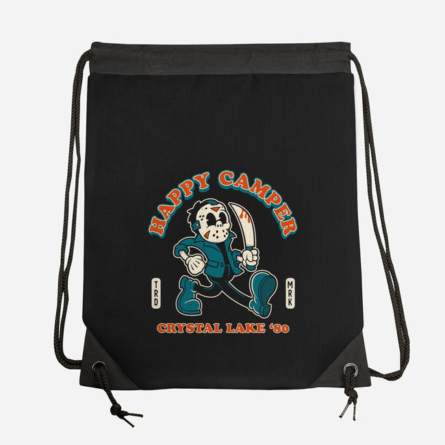 Crystal Lake Happy Camper-None-Drawstring-Bag-Nemons