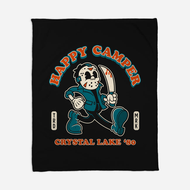 Crystal Lake Happy Camper-None-Fleece-Blanket-Nemons