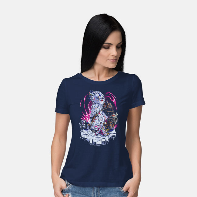 Warrior Wolf-Womens-Basic-Tee-Nihon Bunka