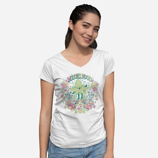 Magic Food-Womens-V-Neck-Tee-ilustrata