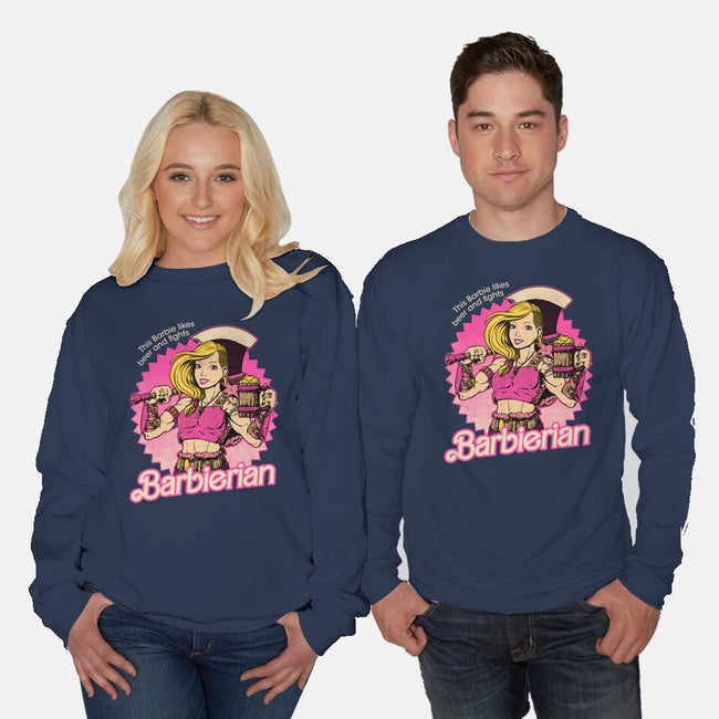 Barbarian Doll-Unisex-Crew Neck-Sweatshirt-Studio Mootant