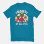 Root Of All Evil-Womens-Basic-Tee-Weird & Punderful