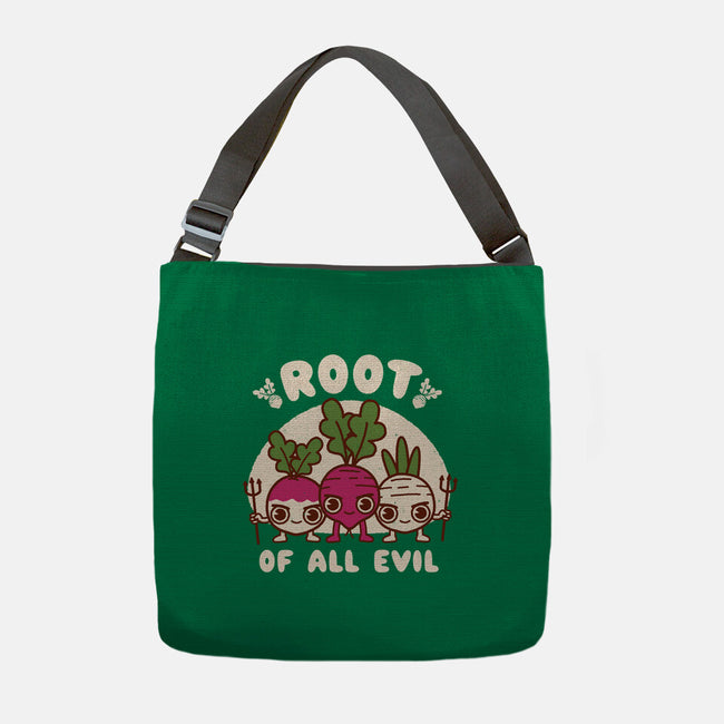 Root Of All Evil-None-Adjustable Tote-Bag-Weird & Punderful