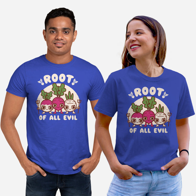 Root Of All Evil-Unisex-Basic-Tee-Weird & Punderful