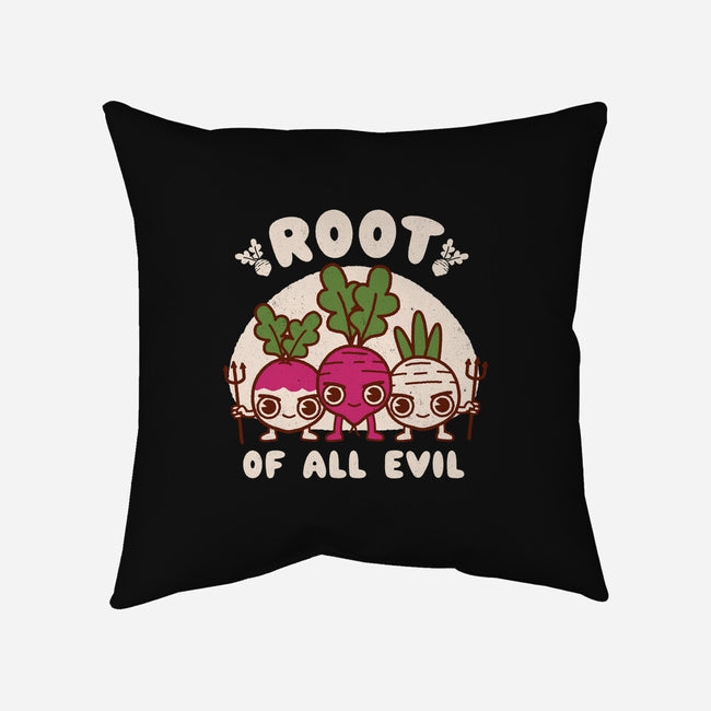 Root Of All Evil-None-Removable Cover w Insert-Throw Pillow-Weird & Punderful