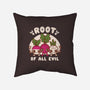 Root Of All Evil-None-Removable Cover w Insert-Throw Pillow-Weird & Punderful