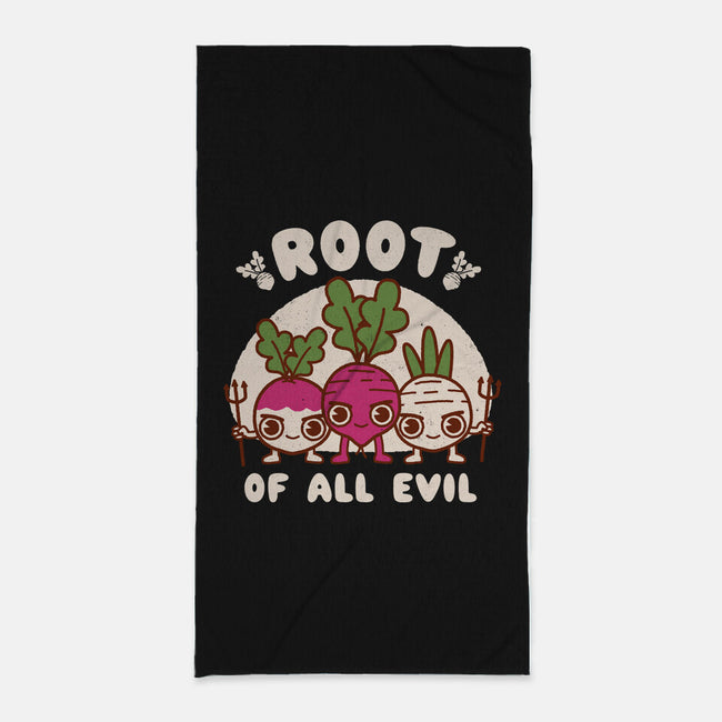 Root Of All Evil-None-Beach-Towel-Weird & Punderful